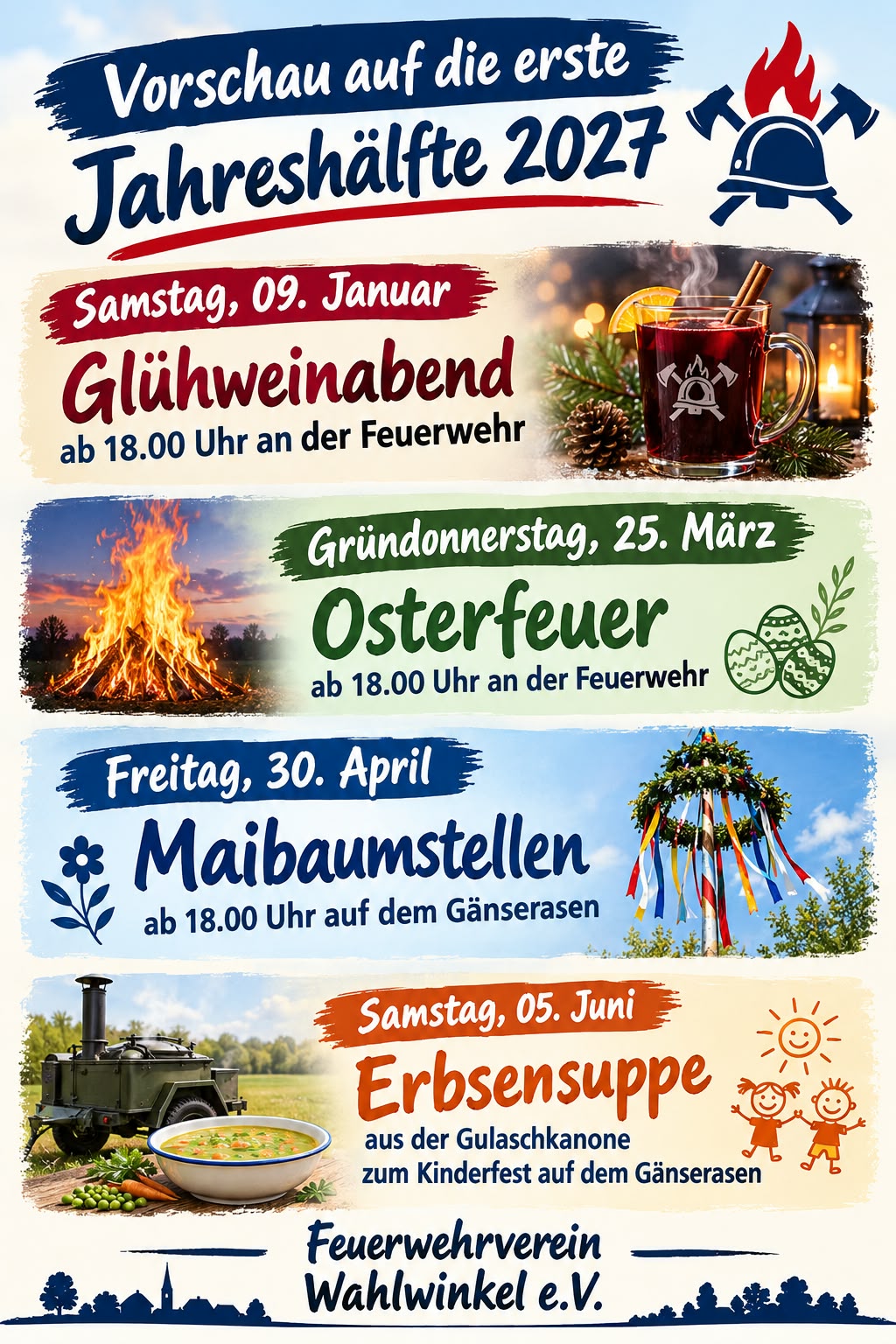 Veranstaltungsvorschau erste Jahreshälfte 2027